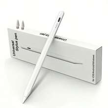 1 pieza Lápiz stylus capacitivo universal, de alta precisión y sensibilidad para pintar, escribir y capturar pantallas en tabletas y smartphones, compatible con iPhone 17 Pro Max/17 Pro/17/Air/16/15/14/13/12/11 Series, Series iPad - Blanco - Ver 1
