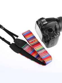 1pc Camera Shoulder Strap, Retro Pattern Camera Neck Strap - Multicolor - View 5