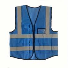 High-Quality Product[Multi-Pocket Reflective]Reflective Vest, Safety Running And Cycling, Multi-Pocket Reflective - Dark Green - View 2