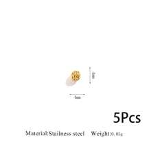 5颗6/8/10/12毫米波纹纹理球形圆珠金属隔珠，适用于珠宝制作、手链DIY饰品配件 - 珠 - 查看 15