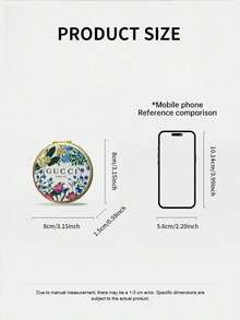 Gucci Bolsa de cosméticos para mujer, adecuada como regalo de vacaciones, se puede regalar a la novia o amigas, de lona rosa, regalo de mostrador - Espejo GUCCI - Ver 6