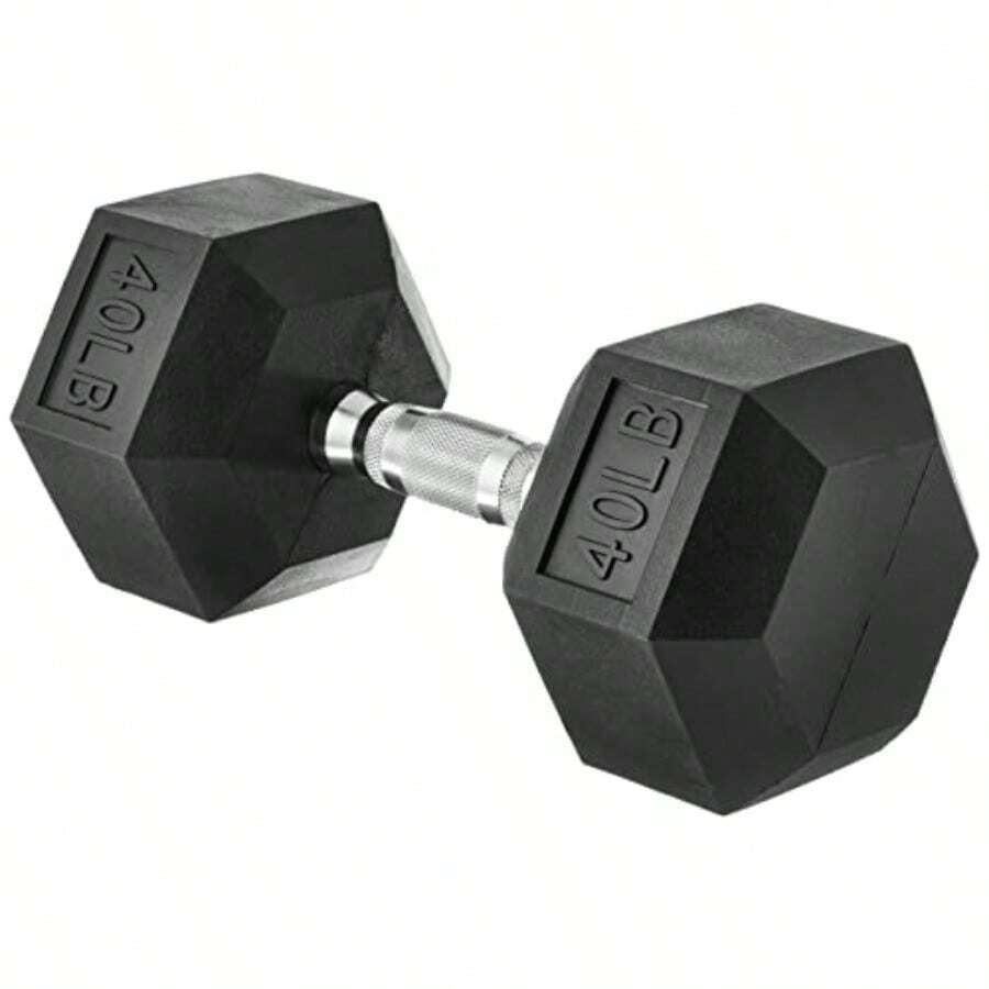 Rubber Hex Dumbbell Hand Weightgift - 40 Pounds - View 1