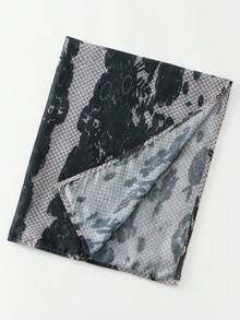 1 chiếc khăn trùm đầu nữ kiểu Bohemian cổ điển in hoa, chất liệu viscose mềm mại, chắn gió, thích hợp cho phong cách đường phố mùa xuân/hè, phụ kiện hàng ngày đa năng. - Lạc đà đen - Xem 7