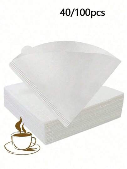 40/100 ورقة مرشح قهوة مخروطية الشكل، سهلة الاستخدام، تصميم محسن، مناسبة لصنع القهوة بطريقة الصب والقطارة، مرشحات قهوة صب على شكل V، أكواب مرشحة، مناسبة لصنع القهوة بطريقة الصب، مناسبة لأكواب مرشح القهوة بطريقة الصب (أبيض)، قرطاسية أساسية للعودة إلى المدرسة
