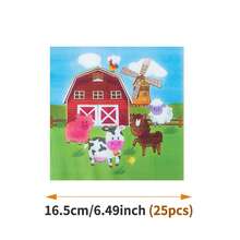 Set Peralatan Makan Sekali Pakai Happy Farm untuk 10 Tamu, Termasuk Piring Kertas, Serbet, dan Gelas, Cocok untuk Ulang Tahun, Pernikahan, Pesta, dan Piknik Keluarga. - Gaya 1 - View 7