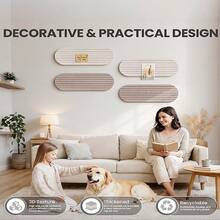 可重复使用的毛毡公告板，带网格框架 – 无需钉子，可拆卸照片墙，粘性墙面公告板，适用于办公室和教室，易于粘贴照片和便条展示 - 長條 - 查看 7