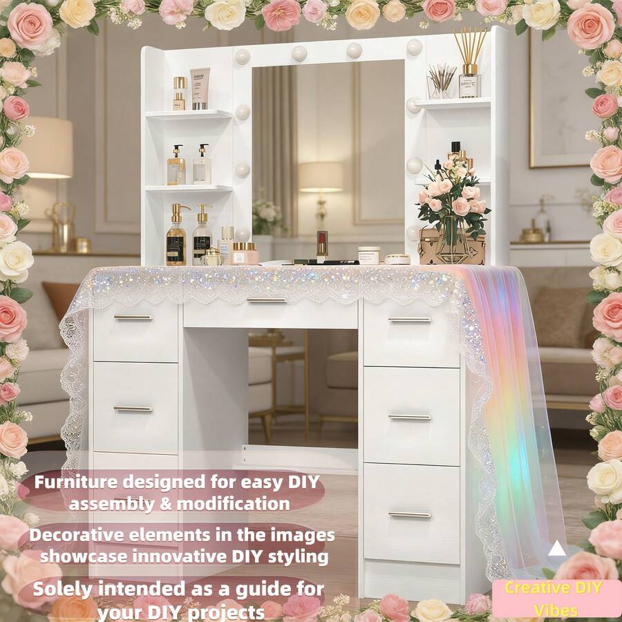 Vanities & Vanity Benches - White - View 1
