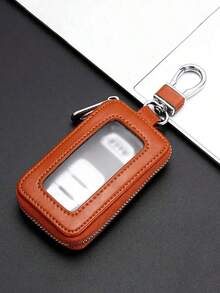 1pc Key Protector Universal Car Key Fob Case Car Smart Key Fob Holder For Remote Key Fob Car Keychain Car Key Chain Car Key Car Key Cover Case Coin Holder Metal Hook Keyring Wallet Zipper Bag For Auto Remote Key Fob Keep Your Car Keys Secure With This Portable Key Holder! Travel Accessories Travel Outdoor Gear - 寶藍色 - 查看 8