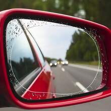 1 Set de 2/4 piezas de película protectora impermeable para espejos retrovisores, recubrimiento nano antivaho, película antilluvia de alta definición para ventanas laterales de automóvil - Película impermeable para coche - Ver 8