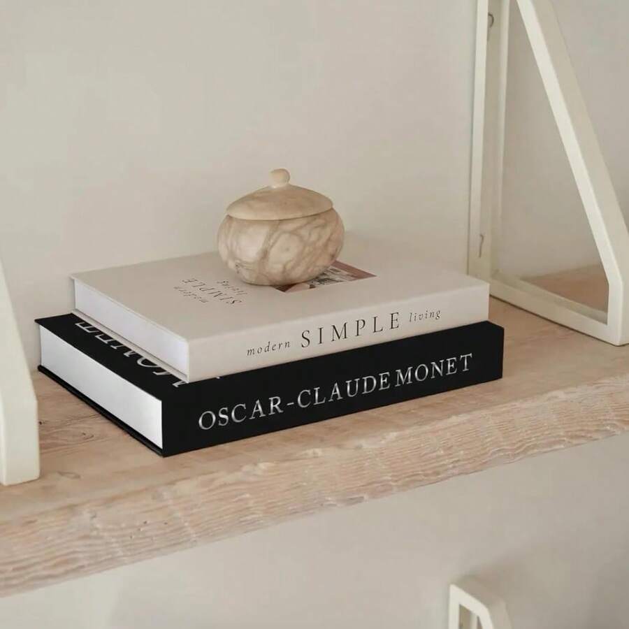 2套纸质精美装饰书，咖啡桌装饰书 - 仿装饰书，可用于家居桌面装饰、床头柜装饰或书架装饰 - 均碼 - 查看 1