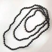 1pc Women's Fashionable Elegant Bohemian Style Dual-Layer Multipurpose Casual Long Sweater Chain - Black - View 1