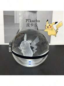 pokemon 宝可梦水晶球，3D雕刻水晶，水晶球，超梦，喷火龙，伊布，人造水晶，精灵球摆件，宝可梦精灵球，生日礼物，收藏级水晶模型，精美礼物，节日礼物，圣诞礼物，超酷收藏装饰品 - 彩色 - 查看 10