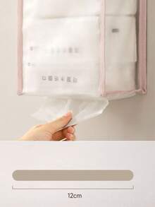 1個掛式防水面紙袋，便攜抽繩面紙盒收納袋，適用浴室臥室廚房宿舍辦公室，壁掛式衛生紙架面紙收納盒，居家用品 - 彩色 - 查看 9