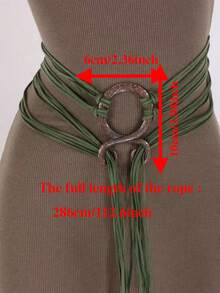 1pc Plus Size Knotted Rope Belt, Suitable For Women, Nordic Witch Waist Chain, Troll Diagonal Waist Belt, Shaman Pagan Viking Accessory, Renaissance Fair Boho Waist Rope - A - View 4