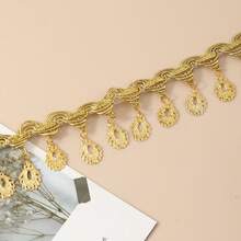 2 Yards Gold Round Hanging Tassel Jewelry Accessories Hat Decor Pendant Rhinestone DIY Clothing Ornament Material - Multicolor - View 12