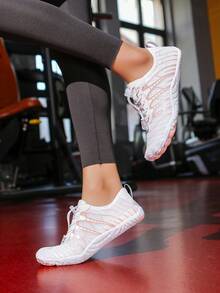 Striped Water Shoes For Women, Outdoor Rubber Non-Slip Fitness Wading Shoes For Beach, Stream, All Seasons - White - View 2