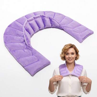 1 แพ็ค แผ่นทำความร้อนไมโครเวฟสำหรับคอ ไหล่ และหลัง พร้อมความร้อนชื้น, แผ่นประคบร้อนแบบถ่วงน้ำหนักสำหรับคอ, แผ่นประคบร้อน/เย็นแบบไม่ใช้ไฟฟ้าสำหรับคอ, ไหล่, หลัง, ขา, เข่า, เหมาะสำหรับบ้าน, สำนักงาน, แผ่นทำความร้อนกายภาพ, ความสบายในบ้าน, การออกแบบตามหลักสรีรศาสตร์, โครงสร้างทนทาน, สบายและพกพาสะดวกสำหรับความอบอุ่นในชีวิตประจำวัน, ของขวัญในอุดมคติสำหรับวันวาเลนไทน์, วันแม่, ปีใหม่, เครื่องนวดไหล่ที่สะดวกสบาย