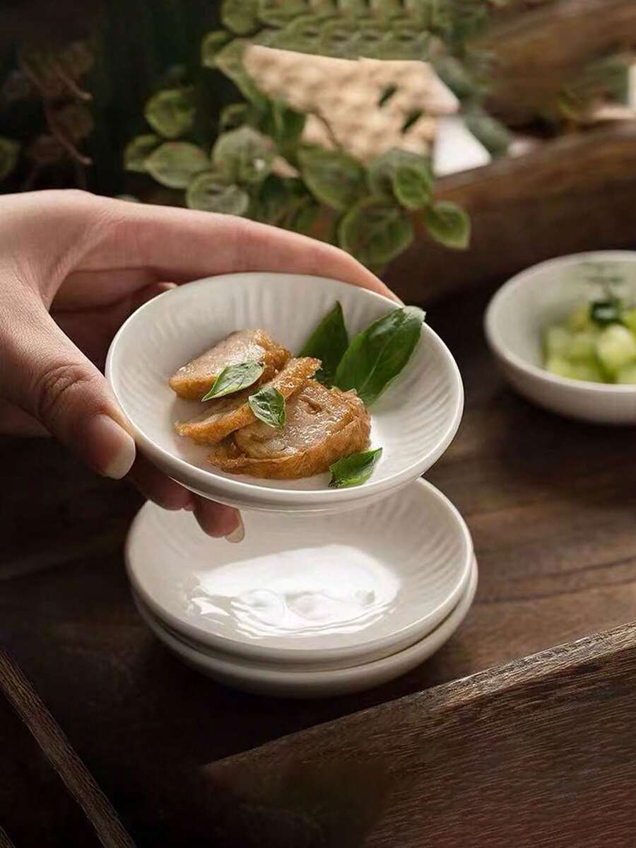 2个陶瓷蘸酱碟，家用调味碟，餐厅火锅油碟，芥末酱油碟，高端商用碟 - 查看 1