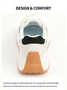 These New 2026 Spring Women's Wedge Platform Shoes Feature A Soft, Cushioned Sole, Perfect For Casual Wear, Offering Women A Comfortable And Convenient Platform Heel. The Contrasting Striped Design And Adjustable Laces Enhance The Style Of The Shoes. /Easter Fashion Look – An Elegant Shoe For Women. - 綠色 - 查看 3