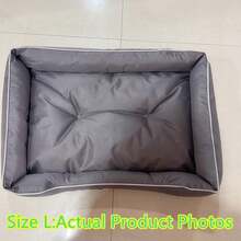 1 件宠物床，适用于狗和猫的宠物垫，适合所有季节，包括秋冬季，采用牛津布制成，耐咬，防滑圆点底部，防潮，睡眠舒适，适合小型、中型和大型犬（图片中标注了详细尺寸） - 彩色 - 查看 12