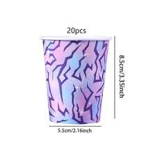 20/40/60pcs,Iridescent Kpop Birthday Party Cups Kpop Themed Purple Blue Pink Hot Cold Paper Cups For Music Birthday Wedding BabyShower Party Supplies Decor,K Pop Party 9oz Paper Cups Cups For Hot Cold Music Kpop Happy Birthday Party Decorations - Multicolor - View 10