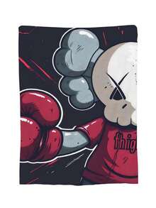 Kawss Kawaii Kaw Blanket Luxury Anime Flannel Blanket - Ultra Soft Cartoon Print, The Perfect Gift For Any Occasion, Christmas, Birthday, For Home, Camping & Travel Use - 黑色 - 查看 4