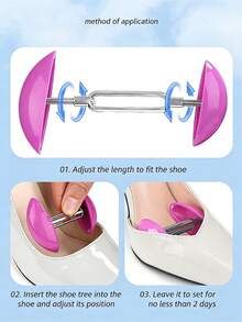 Adjustable Height Lift Shoe Insoles, Invisible Air Cushion Design, Anti-Collapse Support Height-Increasing Shoe Pads For Shoes And Boots - Upgraded Pink - View 4