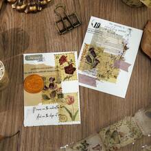 Bộ sưu tập Vintage Forest Diary Series, băng dính Washi phong cách retro Mỹ, hình dán cây trang trí dùng cho sổ lưu niệm và nhật ký. - A - Xem 4