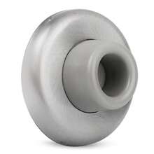 Concave Wall Door Bumper Stop Brushed Satin Nickel 2-1/2" Outside Diameter Stainless Steel Cover With 1-1/8" Gray Rubber Bumper Easy To Install With Screw - ConcaveSatin Nickel - View 8