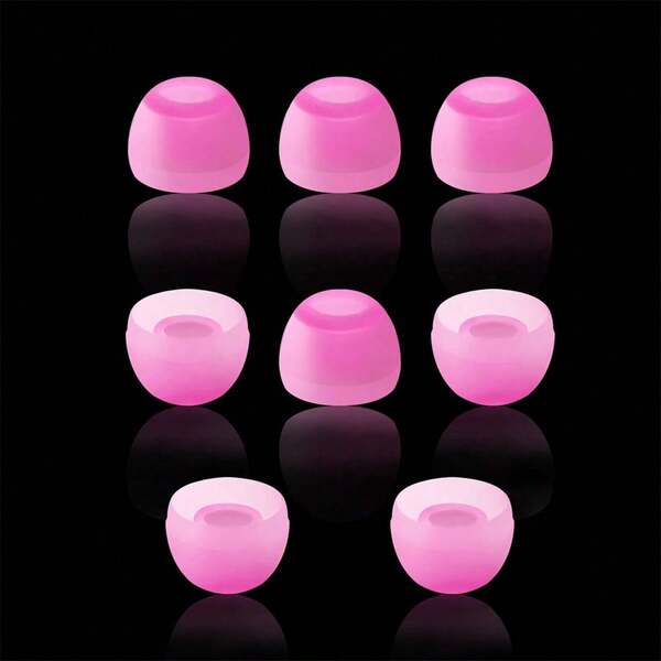 8pcs/Pack Universal Silicone Earphone Covers, Pure Silicone Ear Tips, Colorful Silicone Earbuds, In-Ear Headphone Ear Sleeves, Soft & Comfortable, Washable & Easy To Clean