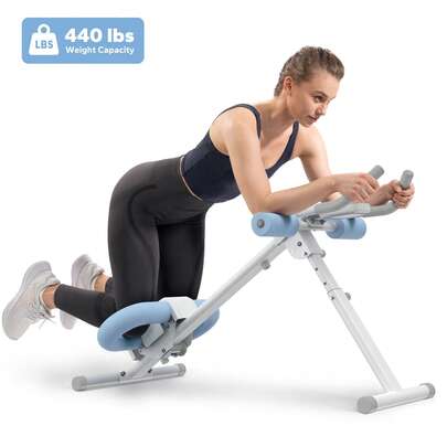 MERACH Ab Machine, Ab Workout Equipment, Adjustable Ab Trainer Machine For Abs Workout At Home Gym, Foldable, Knee Protection, Abdominal Trainer For Stomach Workout