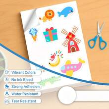 20/50 Tờ Giấy Nhãn Dán Vinyl Trắng Mờ A4 Kích Thước 8.3x11.7inch Tự Dính, Chống Thấm Nước, Tương Thích Với Máy In Phun & Laser - 50 cái - Xem 7