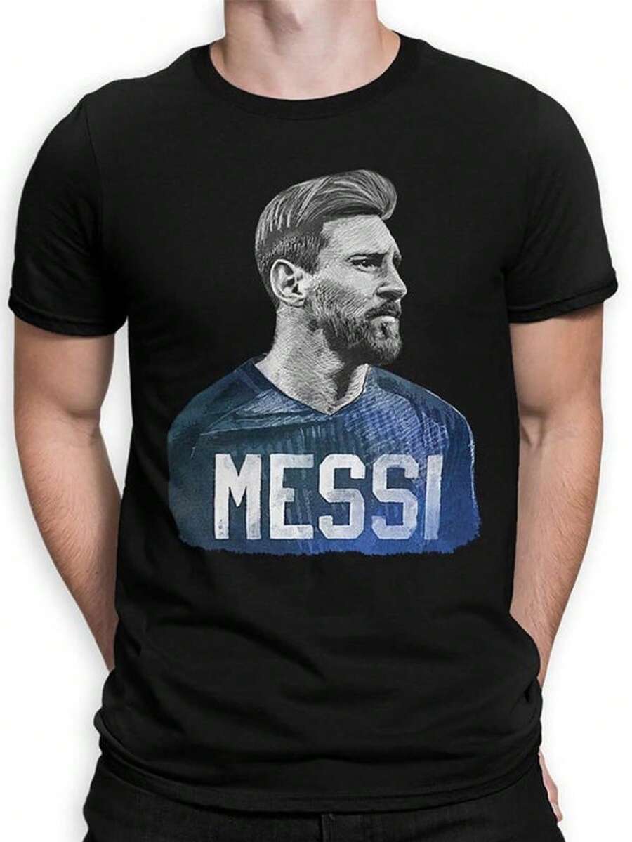Lionel Me Ssi T-Shirt, Men's And Women's Sizes - màu đen - Xem 1