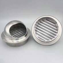 Campana Extractora de acero inoxidable de/150mm, cubierta de escape de pared, puerto de escape, Extractor de baño, rejilla de salida, decoración de persiana JBKI - Esfera-150mm - Ver 8