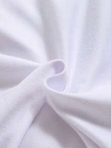 Mono de manga corta con estampado de letras y dibujos animados, regalo del Día del Padre para niños y niñas - Blanco - Ver 5