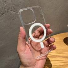 1个奢华高品质亚克力透明磁吸手机壳，支持无线充电和即时吸附功能，提供全面保护，简约设计，是馈赠亲友的完美之选，适用于 17/17Pro/17ProMax、16/16Plus/16Pro/16ProMax、15ProMax、14/14Pro/14ProMax、13/13Pro/13ProMax、12/12Pro/12ProMax - 無色 - 查看 4