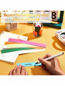 10-Color Mixed Self-Adhesive Paper Chain Set, Smooth Paper Rings For DIY Wreaths & Hangings; Birthday Party Streamers/Hanging Decorations, Wedding Party Ceiling Decor, Mother's Day Themed Decor, Graduation Ceremony Streamers, Graduation DIY Hanging Decorations, Baby Shower Party Decor, Spring/Summer Party Decorations, Bachelorette Party Streamers - View 7