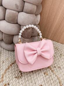 儿童时尚小号女童斜挎包幼儿公主迷你方包多功能女童单肩包 - 粉色 - 查看 8