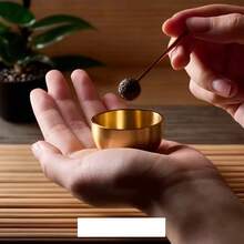 迷你颂钵套装 - 冥想颂钵，音色清澈悦耳，适用于瑜伽、冥想、放松、正念练习、脉轮疗愈、舒缓压力、自我调节，独特的灵性礼物，优雅的饰品，小巧的设计，疗愈的音调，瑜伽练习者，整体疗法师 - 星星 - 查看 5