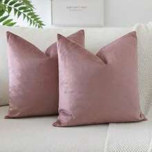 1pc Lotus Root Pink Solid Color Decorative Pillow Covers (Pillow Insert Not Included), Square Cushion Covers, Holiday Home Decor Pillows, Soft & Cozy Fabric, Modern Decor For Sofa, Home Bedroom, Dorm Use, Duplex Printing, Artistic Patterns, Short-Haired Plush Pillowcase, Soft Texture, Office Decoration, For Cars Throw Pillows, Bed Throw Pillows, Pillows Cool, Travel Throw Pillow, Pillows For Chair - 粉色 - 查看 3