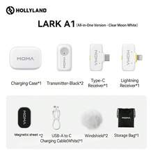 Moma LARK A1 All-In-One Wireless Lavalier Microphone With Charging Case, For Mobile Live Streaming, Intelligent Noise Cancellation, And Dopamine Reduction; Mini Interview And Shooting Microphone - View 16