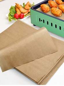 100pcs 20x15 Inch Parchment Paper, Thick Baking Paper, Unbleached Non-Stick, Suitable For Air Fryer, Grilling, Steaming Bread, Cakes And Food Packaging - Multicolor - View 9