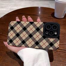 Y2K, Apple Classic Plaid Pattern Phone Case, Camera-Protective Phone Case (Old Money Vintage Style), Full Coverage Protection, Shockproof And Drop-Resistant, Soft Silicone Protective Case, Compatible With 17/17 Pro/17 Pro Max/16/16 Pro/16 Pro Max/11/12/13/14/15/15 Pro/15 Plus/15 Pro Max/7 Plus/8 Plus/X/Xs Max/Xr/11 Pro/12 Pro/13 Pro/14 Pro/12 Mini/13 Mini/11 Pro Max/12 Pro Max/13 Pro Max/14 Pro Max/14 Plus/6/6s/6 Plus/7/8/SE, Waterproof And Scratch-Resistant, Aesthetic Style, Cute Phone Case - 款式3(1件) - 查看 3