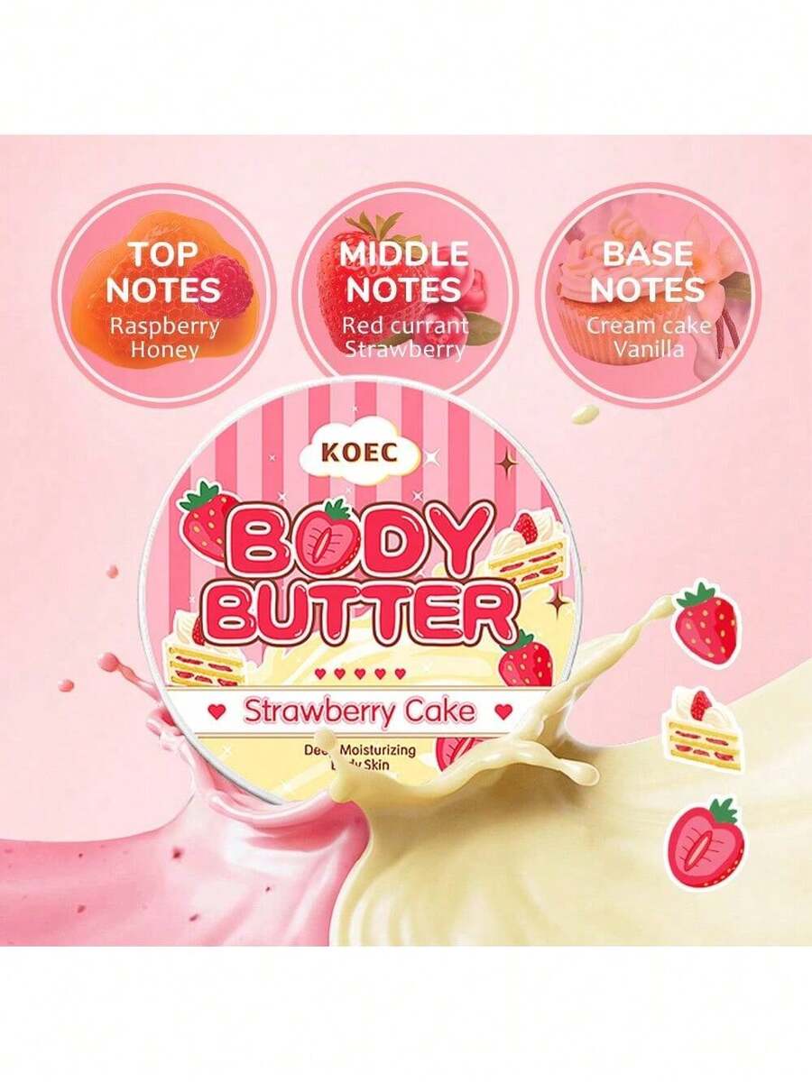 1pc/ Strawberry Body Lotion, Body Cream, Body Lotion And Moisturizing Body Lotion Deeply Nourish The Skin, Remove Dryness And Peeling, Strawberry Cream Cake Fragrance - 多色 - 查看 1