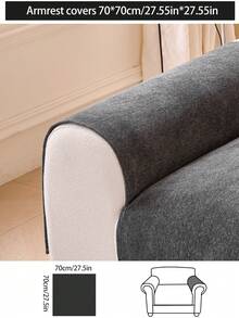 1件装四季舒适雪尼尔沙发垫套,现代简约防滑沙发座垫保护套,防尘可水洗沙发套,深灰色清新时尚,柔软不易褪色,宠物友好,适用于L型沙发和1/2/3/4人沙发 - 深灰色 - 查看 13