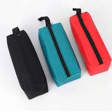 Bolsa de herramientas de mano de tela Oxford pequeña, Hardware anticaída, bolsa organizadora de almacenamiento ligera multifuncional, Kit de reparación - pequeño rojo - Ver 1