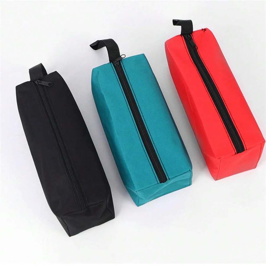Bolsa de herramientas de mano de tela Oxford pequeña, Hardware anticaída, bolsa organizadora de almacenamiento ligera multifuncional, Kit de reparación - pequeño rojo - Ver 1