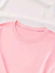 Women's Shirt 2026Y2K, Cool, Outdoor Sports, Modern Street Style, Oversize Washed 230g Fashionable Pure Cotton Vintage Washed Women's T-Shirt, Minimal - 粉色 - 查看 3