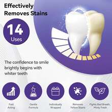Stain Removing Teeth Whitening Strips, Purple Gentle Daily Whitening Strips For Surface Stain Reduction & Natural Shine, Portable For Home & Travel On-The-Go Use - Tím 8 - Xem 2