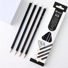 Black Printed Triangular Pencils 12 Count, Easy Hold & Strong Lead For Writing - Triangle - View 2